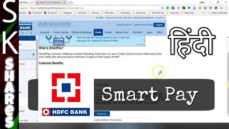 hdfc bank credit card smart pay|hdfc netbanking smart pay.